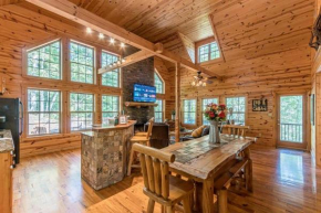 Cozy Creekside Log Cabin w Firepit, Hot Tub, WIFI